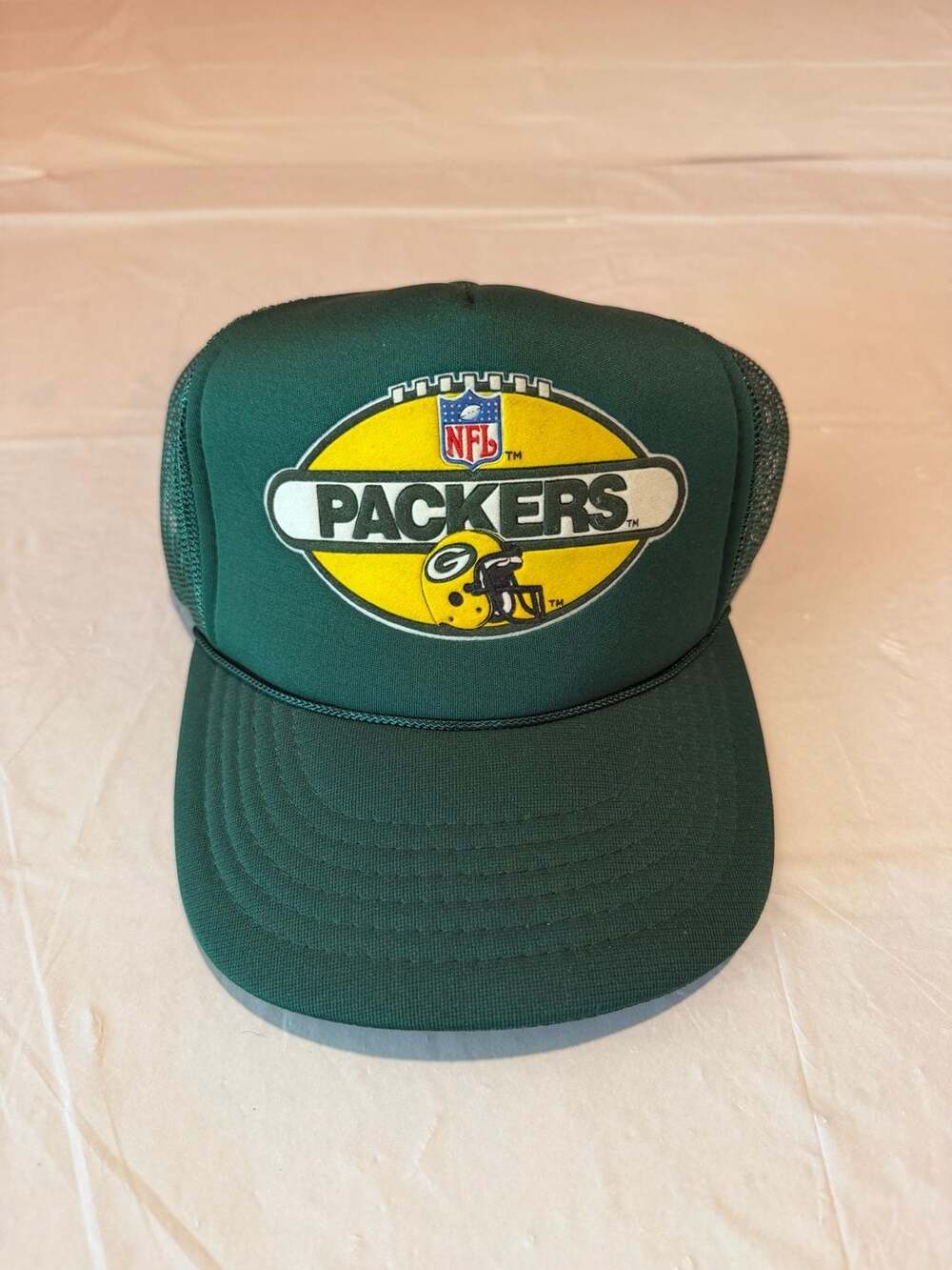 vintage green bay packers football pearson cap hat team nfl adjustable mens 90s